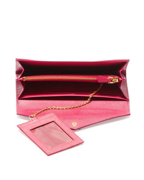 prada crossbody wallet pink|pink Prada envelope wallet.